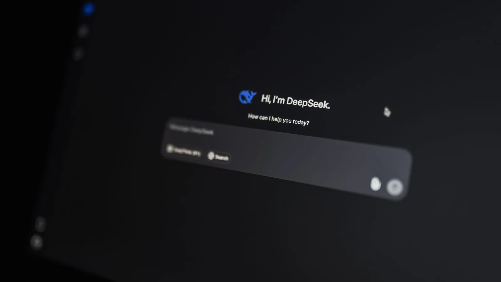 AI chat interface on a dark screen, representing generative engine optimization